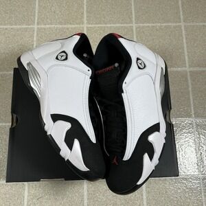 Nike Air Jordan 14 Retro 2024 Black Toe Red White 487471-160 Men's Size 10